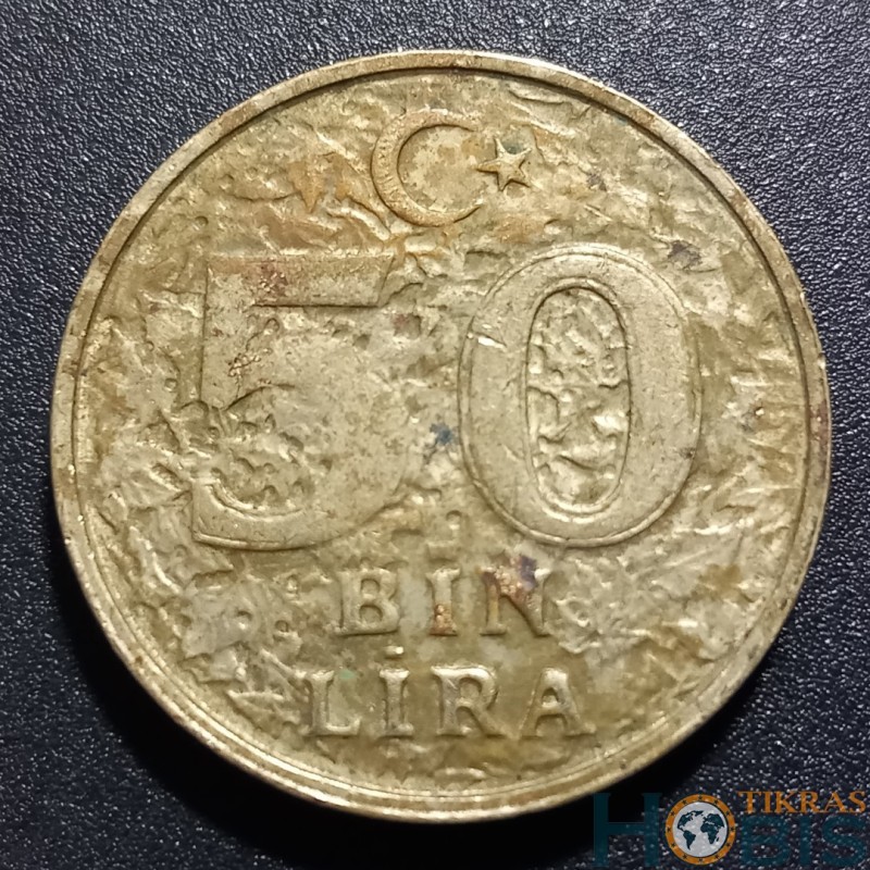 Turkey 50.000 lira, 1996 - 2000 KM1056