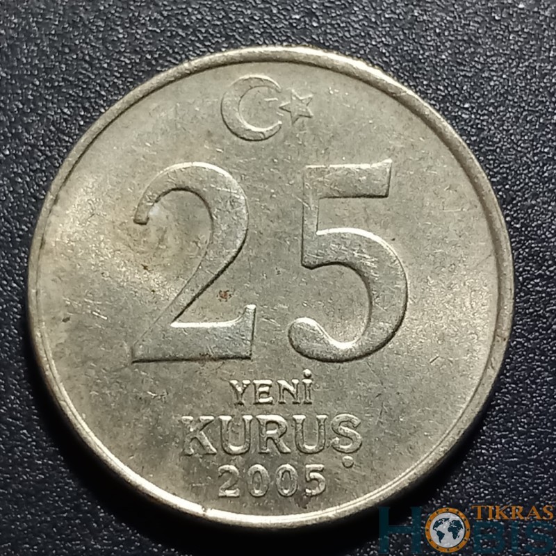 Turkey 25 kurus, 2005 - 2008 KM1167