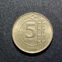 Turkija 5 kurušai, 2009 KM1240