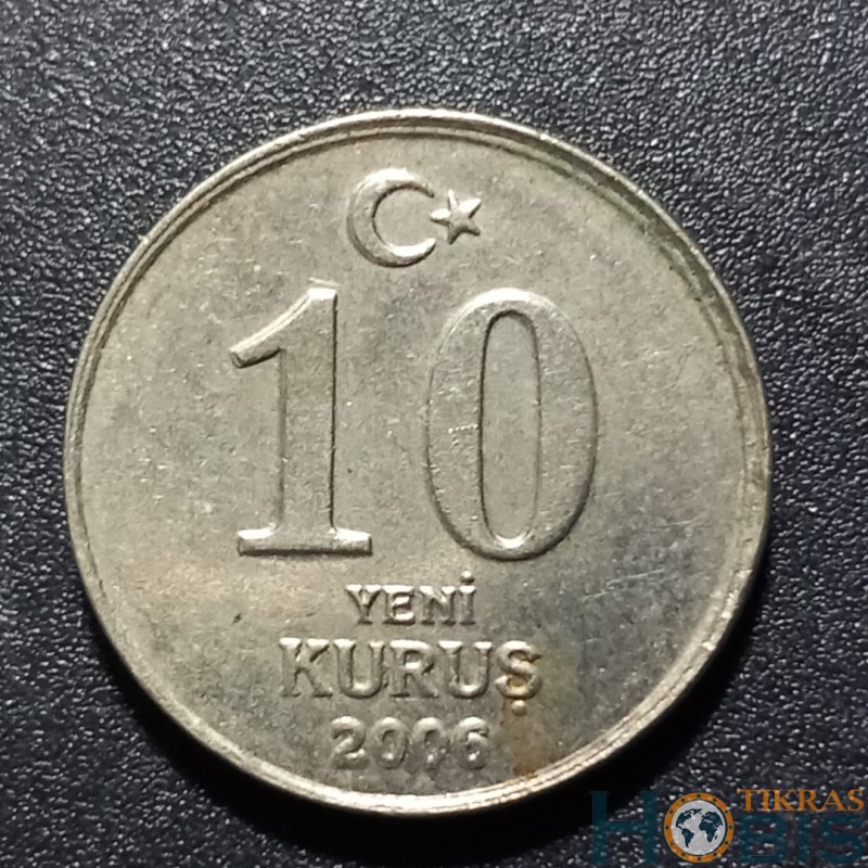 Turkija 10 naujųjų kurušų, 2006 KM1166