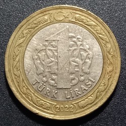 Turkija 1 lira, 2009-2022 KM1244