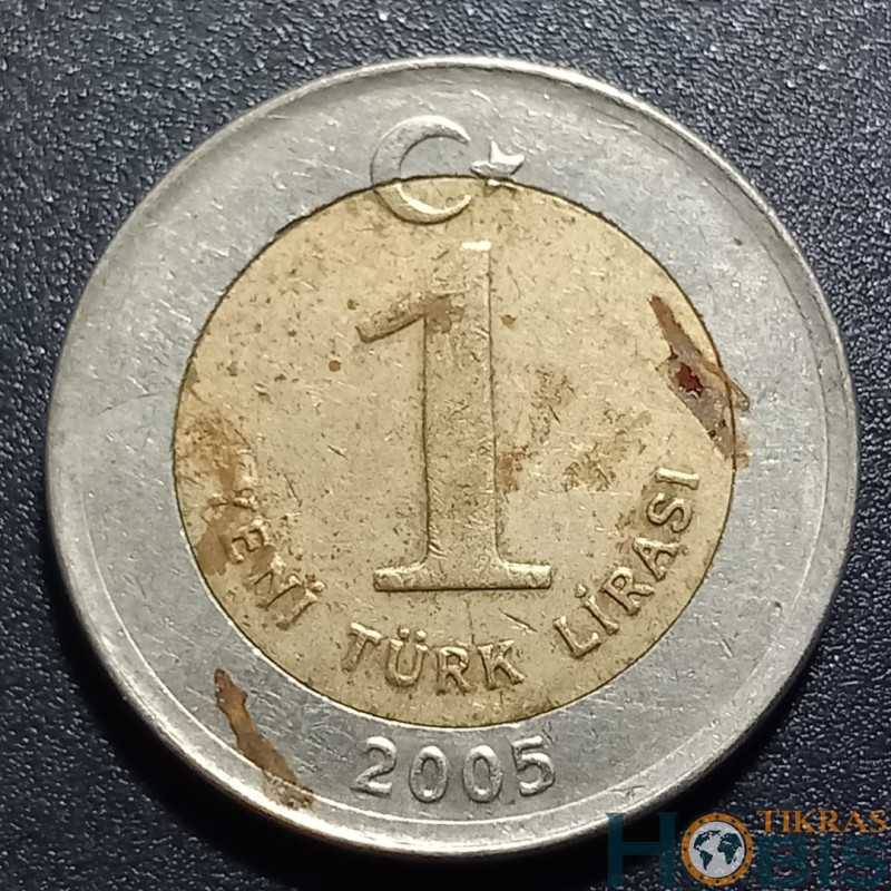 Turkey 1 new lira, 2005 KM1169
