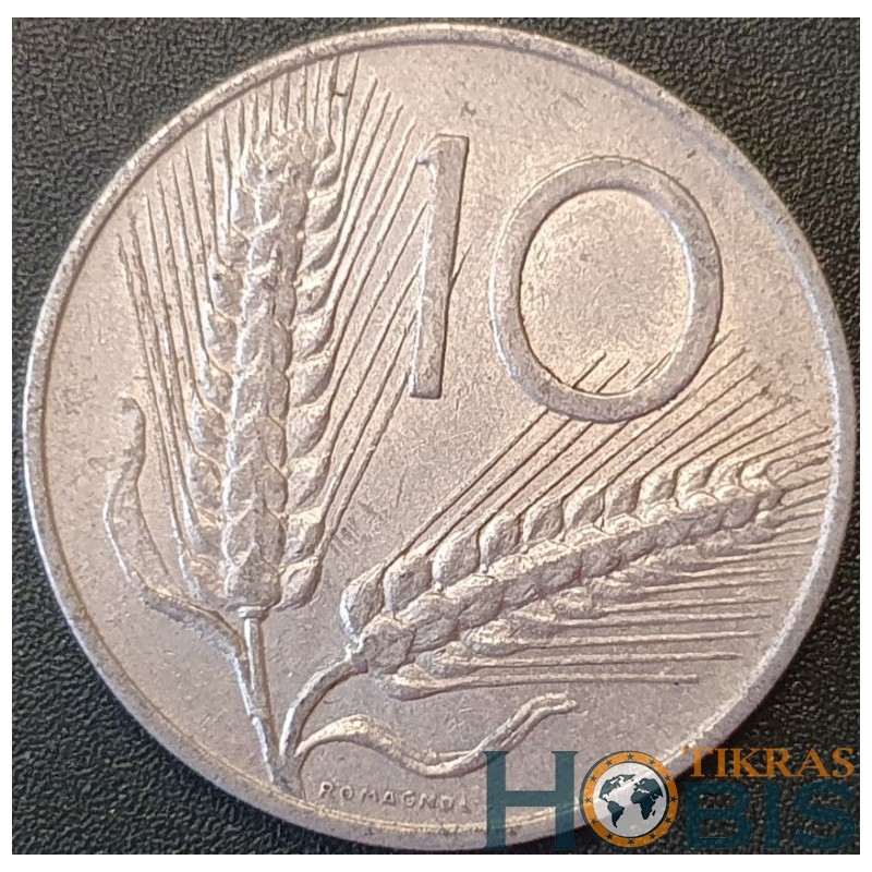 Italija 10 lirų, 1951-2001 KM93