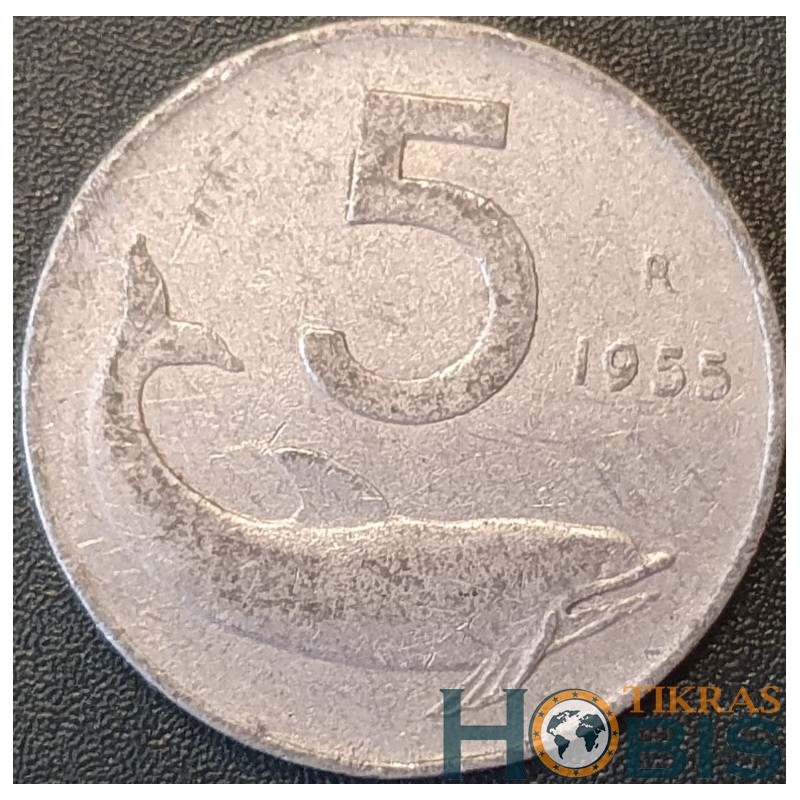 Italija 5 liros, 1951-2001 KM92