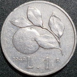 Italy 1 lira, 1948-1950 KM87
