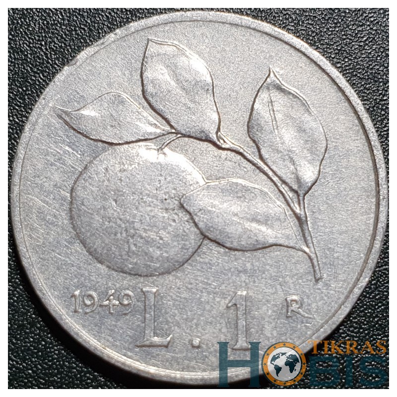 Italija 1 lira, 1948-1950 KM87