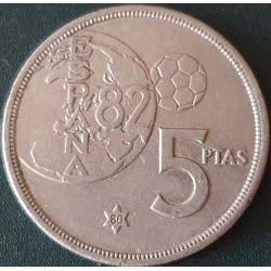 Ispanija 5 pesetos, 1980 KM817