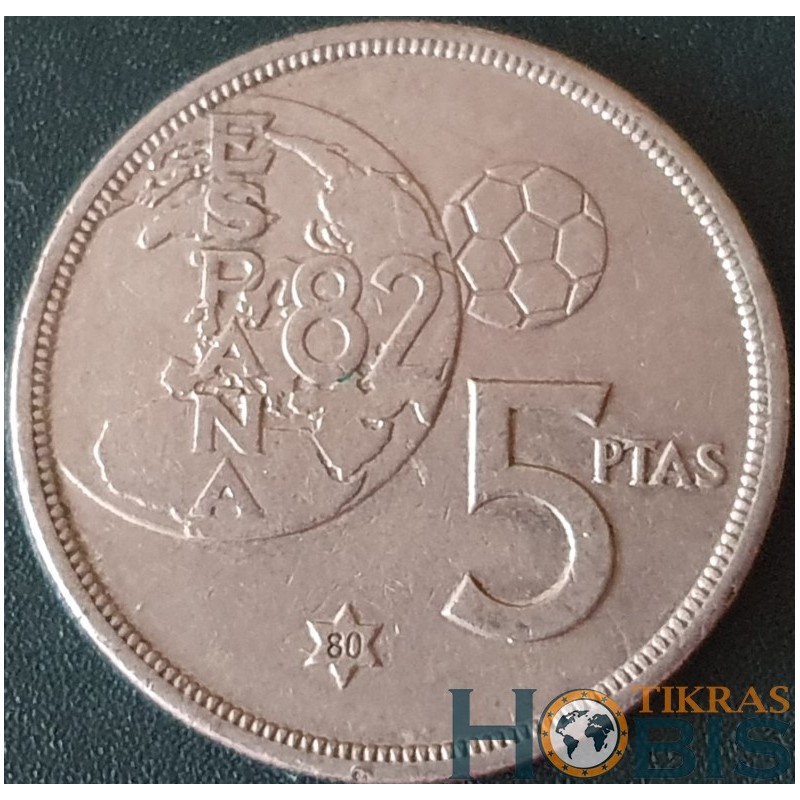Ispanija 5 pesetos, 1980 KM817