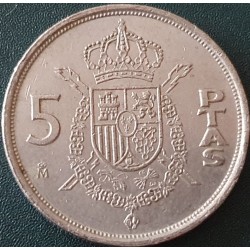 Spain 5 pesetas, 1982-1989...