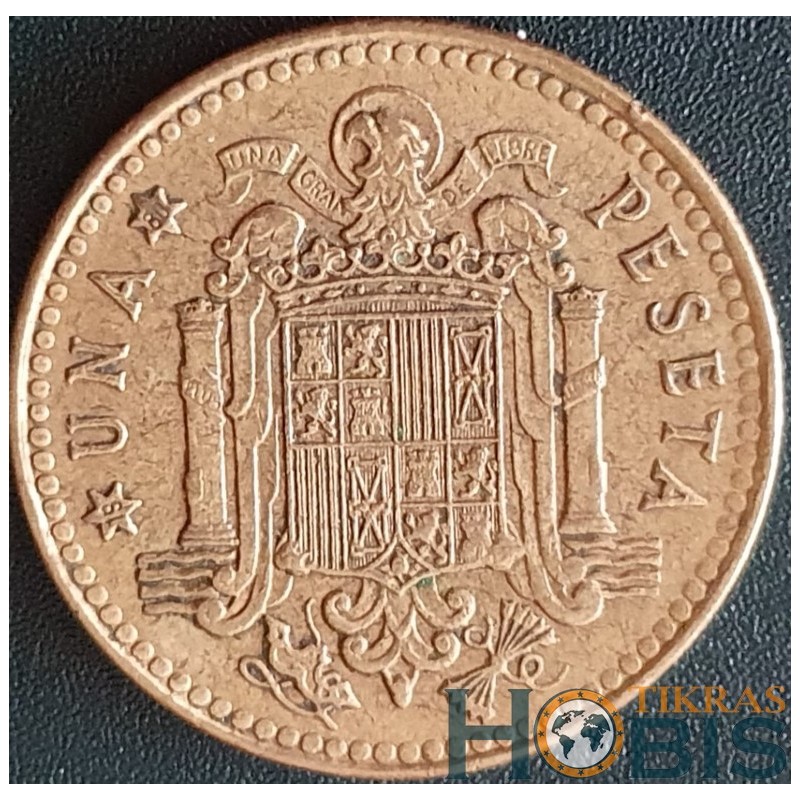 Ispanija 1 peseta, 1975 KM806