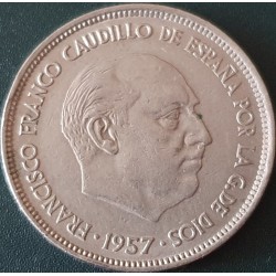 Spain 25 pesetas, 1957 KM787