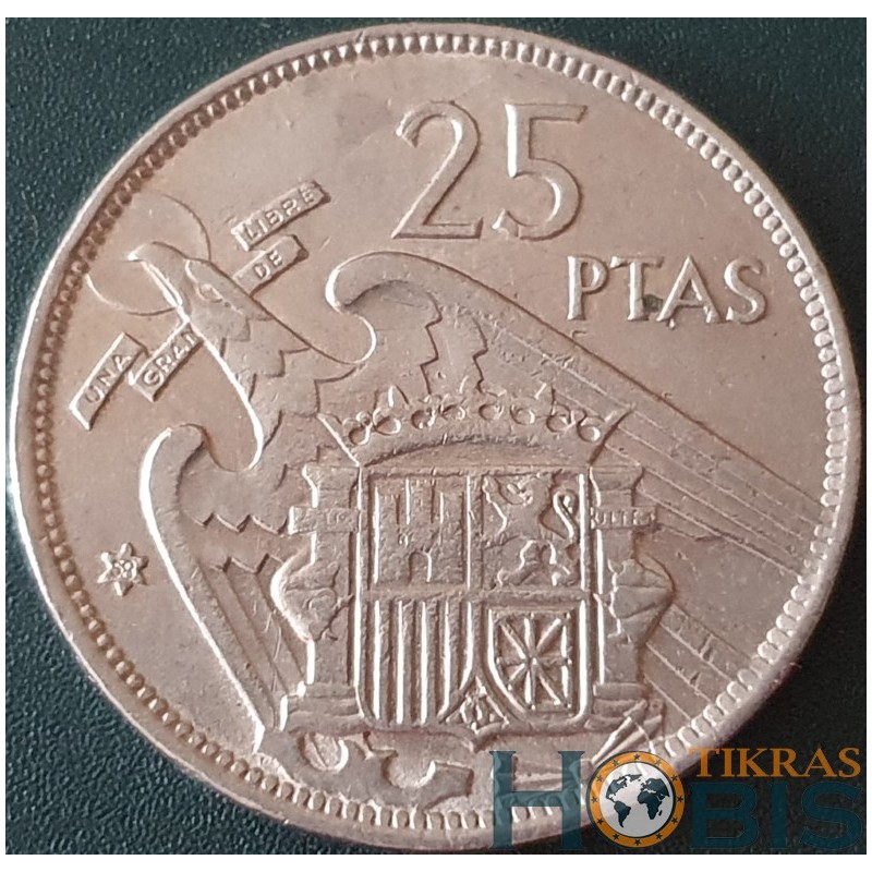 Ispanija 25 pesetos, 1957 KM787