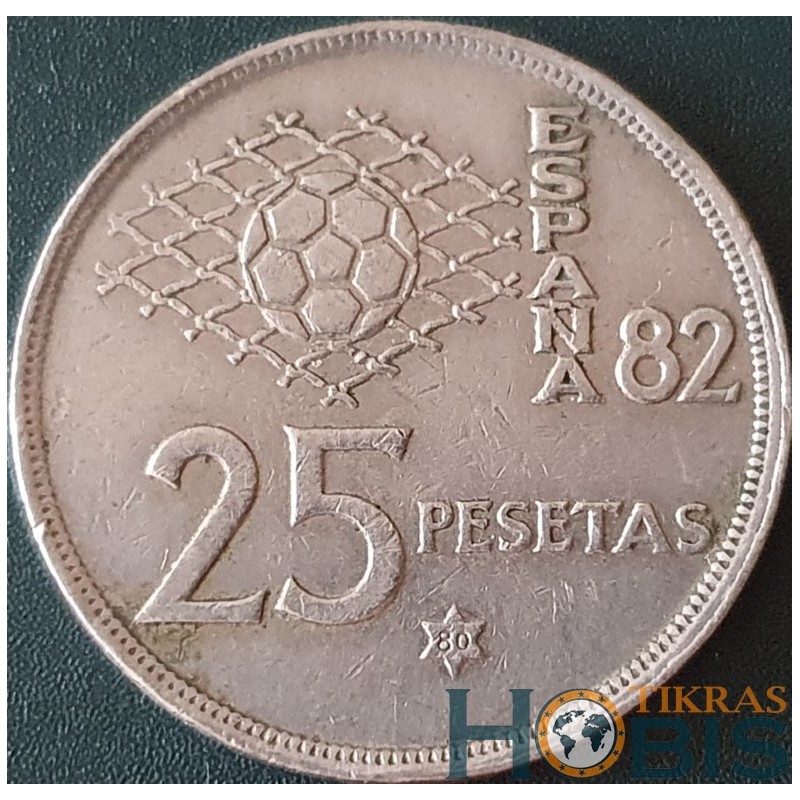 Spain 25 pesetas, 1980 KM818