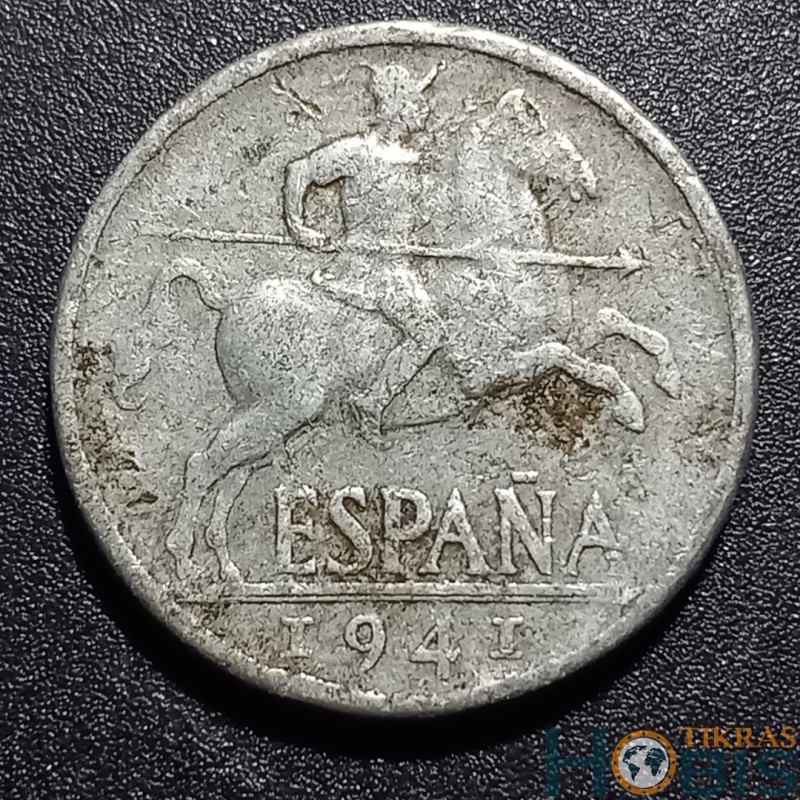 Ispanija 10 sentimų, 1940 - 1953 KM766