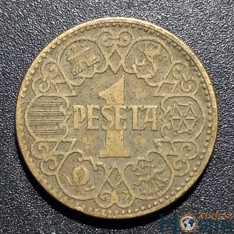 Spain 1 peseta, 1944 KM767