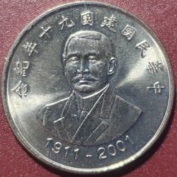 Taiwan 10 dollars, 2001...