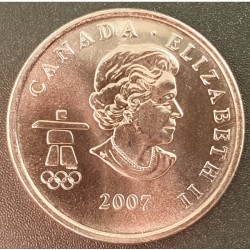 Canada 25 cents, 2007 Alpine Skiing KM686