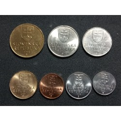 Slovenska 1996-2007 stotinov, 7 pcs. set