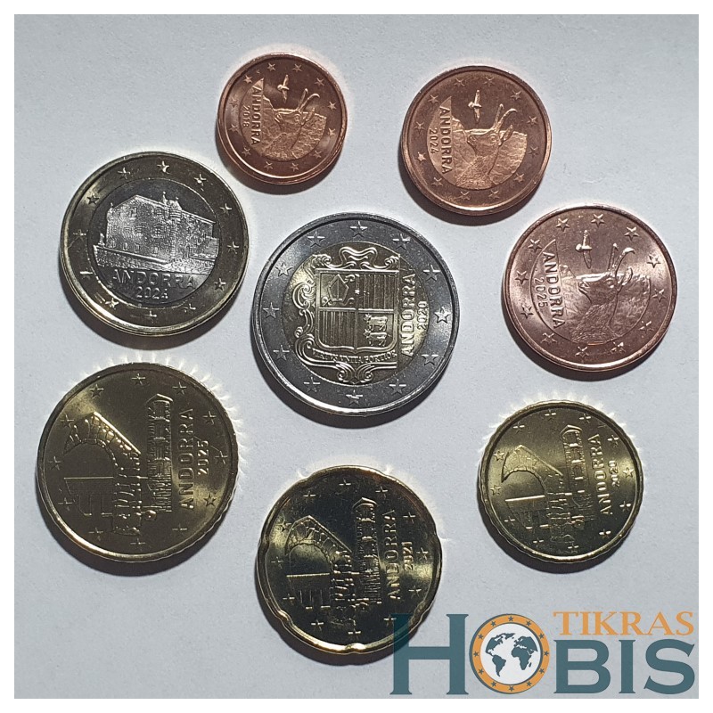 Andorra 2018-2025 Euro coin set