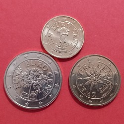 Austrija 2002 Euro centų 1,...