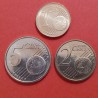 Austrija 2002 Euro centų 1, 2, 5 rinkinys