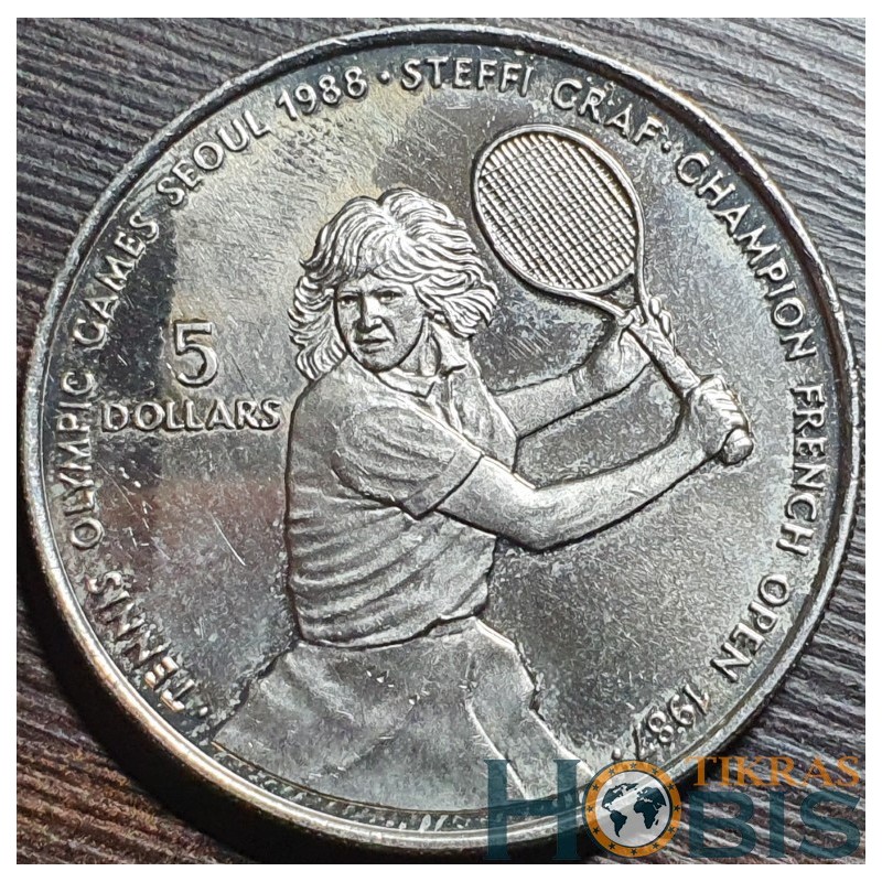 Niujė 5 doleriai, 1987 Seulas 1988 - Štefi Graf KM5