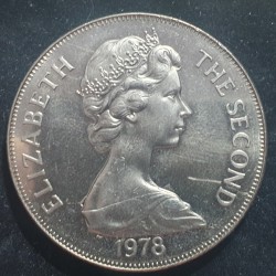 Tristan da Cunha 1 crown, 1978 25th Coronation of Elizabeth II KM2