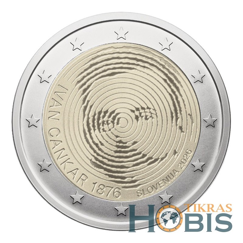 Slovenia 2 euro, 2026 150th Ivan Cankar UC113