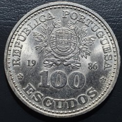 Portugal 100 escudos, 1986 Mexico KM637