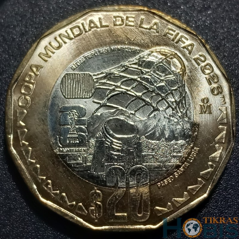 Mexico 20 pesos, 2026 Santa Lucía Riverwalk UC331