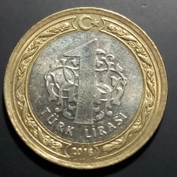 Turkija 1 lira, 2016 Liepos 15 kankinių atminimui UC128