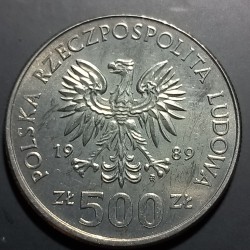 Lenkija 500 zlotų, 1989 Karalius Vladislovas II Jogaila Y194