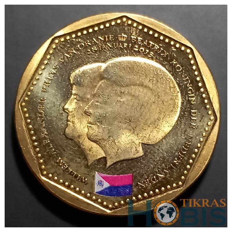 Netherlands Antilles 5 gulden, 2013 Sint Maarten Flag KM86