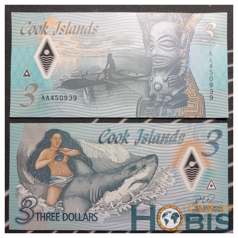 Cook Islands 3 Dollars, 2021 P-11a