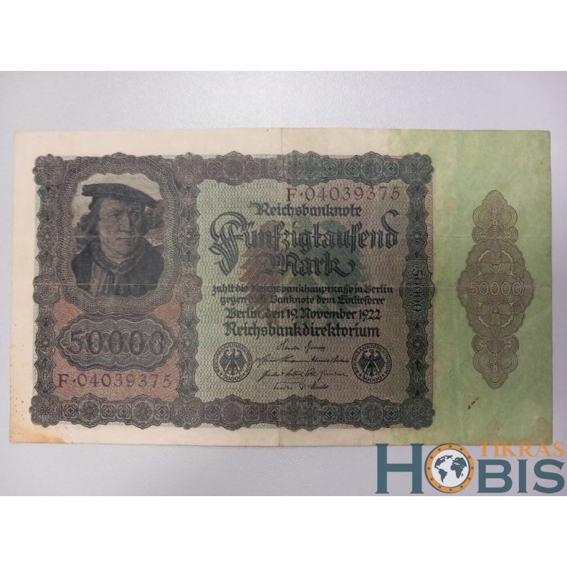 Vokietija 50 000 markių, 1922 P-80