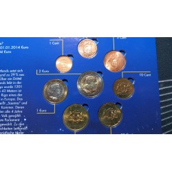 Latvia, Euro and Lats coin set