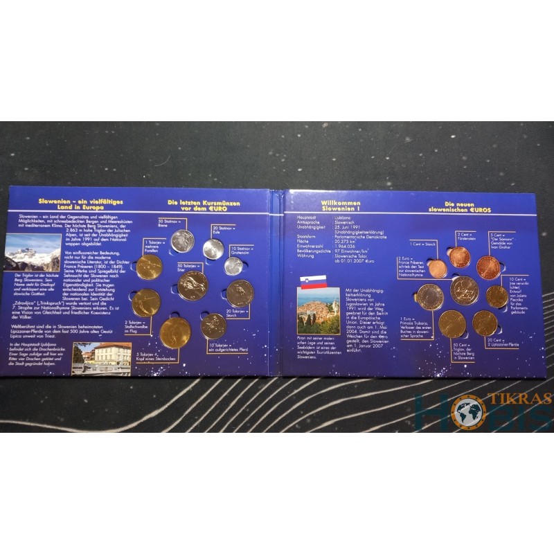 Slovenia, Euro and Tolar coin set