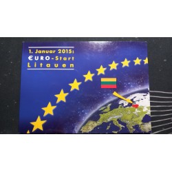 Lithuania, Euro and Litas coin set