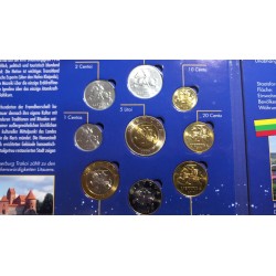 Lithuania, Euro and Litas coin set