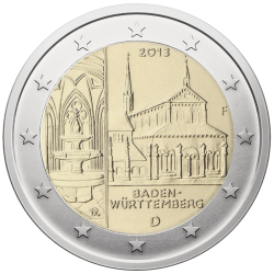 Vokietija 2 eurai, 2013 Maulbrono vienuolynas KM314 BUKLETE