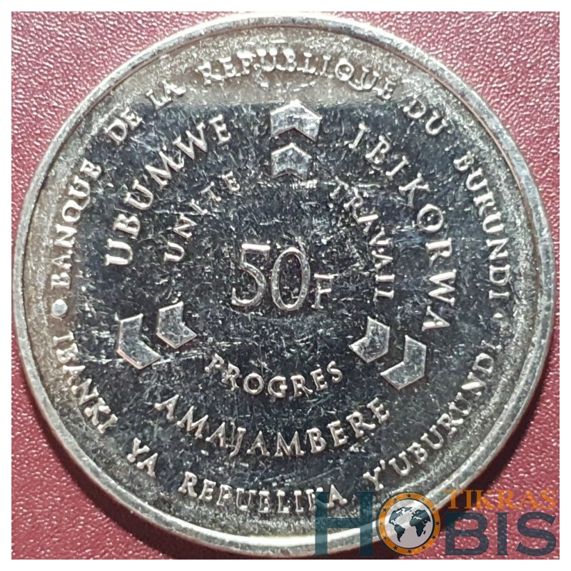 Burundis 50 frankų, 2011 KM22