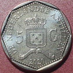 Netherlands Antilles 5 gulden, 2020 Curacao and Sint Maarten UC202