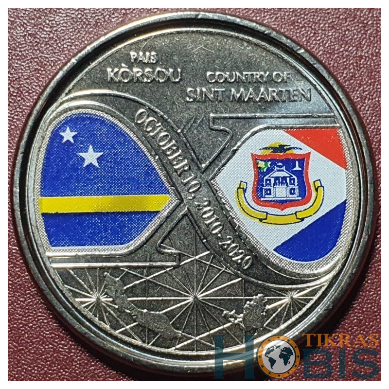 Netherlands Antilles 5 gulden, 2020 Curacao and Sint Maarten UC202