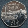 Gibraltar 50 pence, 2025 200th First Passenger Train UC633