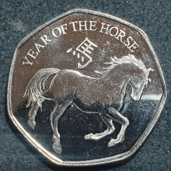 Gibraltar 50 pence, 2026 Chinese Zodiac - Year of Horse UC677