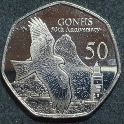 Gibraltar 50 pence, 2026 50th Natural History Society UC696