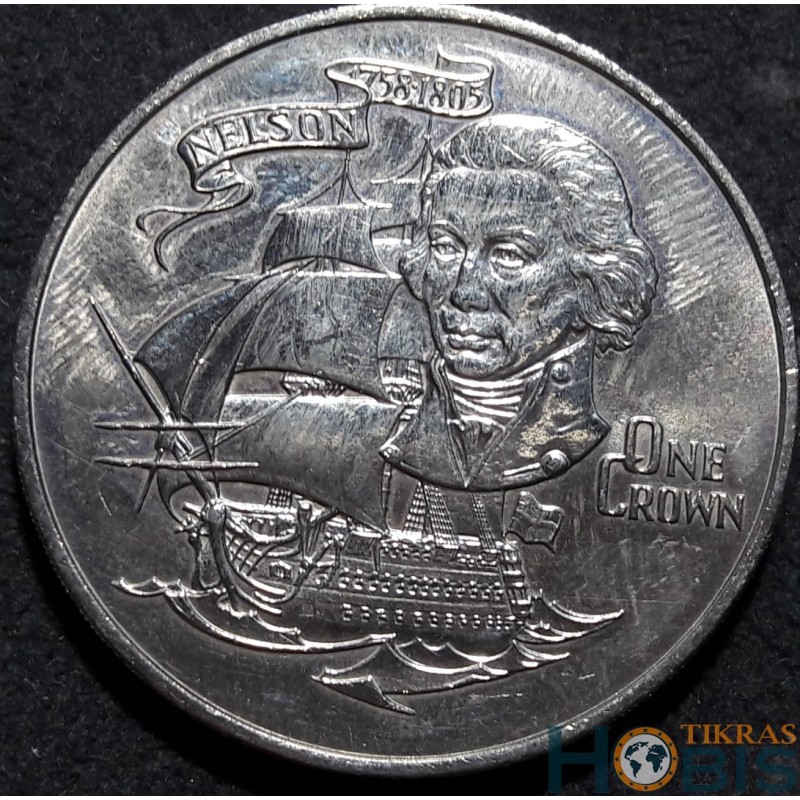 Gibraltar 1 crown, 1980 175th Death of Horatio Nelson KM12