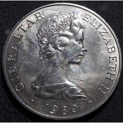 Gibraltar 1 crown, 1980 175th Death of Horatio Nelson KM12