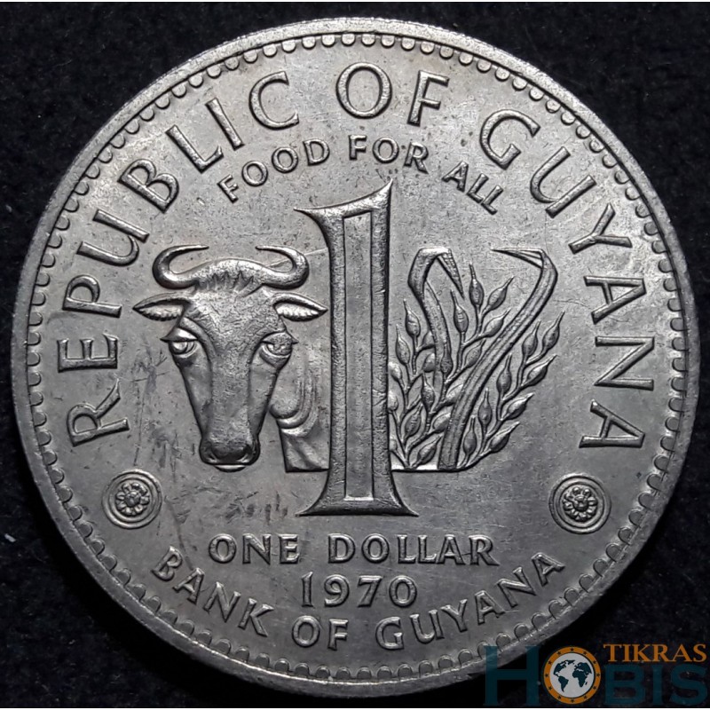 Guyana 1 dollar, 1970 FAO KM36