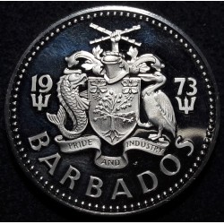 Barbados 2 dollars, 1974 KM15